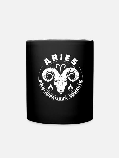 Caractéristiques des signes du zodiaque Bélier - Mug uni - noir