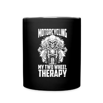 Motorrad Biker Moto Moto Thérapie - Mug uni - noir - Devant