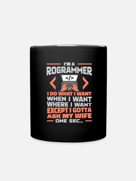 Entwickler Coder Programmierer - Tasse einfarbig - Schwarz