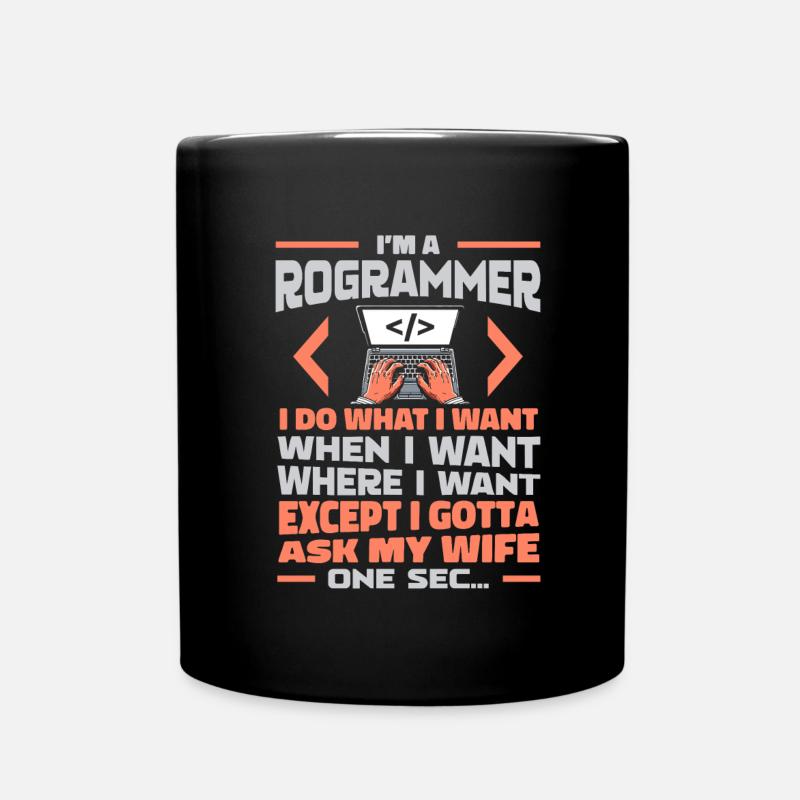 Entwickler Coder Programmierer - Tasse einfarbig - Schwarz