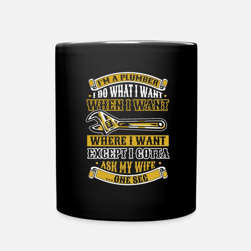 Klempner Installateur - Tasse einfarbig - Schwarz