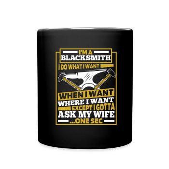 Schmied Metallbauer - Tasse einfarbig - Schwarz - Vorne