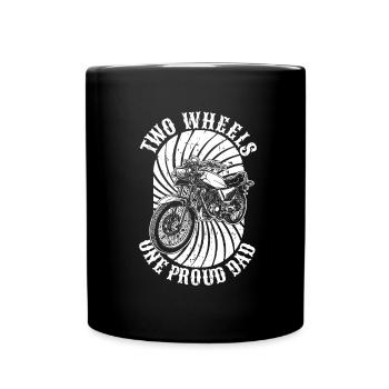 Motorrad Biker Motorbike Motorcycle Dad - Tasse einfarbig - Schwarz - Vorne