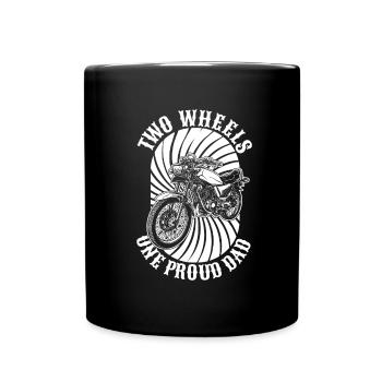 Motorrad Biker Motorbike Motorcycle Dad - Tasse einfarbig - Schwarz - Vorne