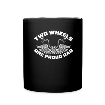 Motorrad Biker Motorbike Motorcycle Dad - Tasse einfarbig - Schwarz - Vorne