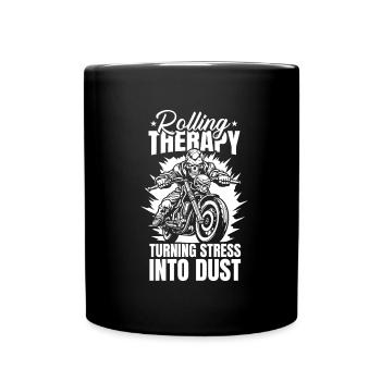 Motorrad Biker Moto Moto Thérapie - Mug uni - noir - Devant