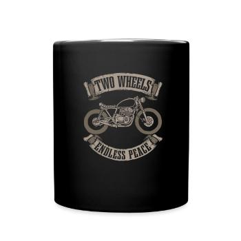 Motorrad Biker Motorbike Motorcycle Therapy - Tasse einfarbig - Schwarz - Vorne