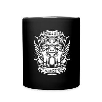 Moto Motard Motard - Mug uni - noir - Devant