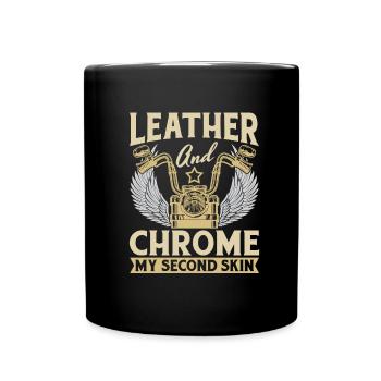 Motorrad Biker Motorbike - Tasse einfarbig - Schwarz - Vorne