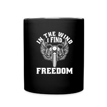 Motorrad Biker Motorbike - Tasse einfarbig - Schwarz - Vorne