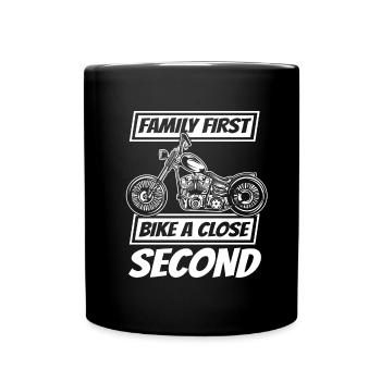 Motorrad Biker Motorbike Motorcycle Dad - Full Colour Mug - black - Front
