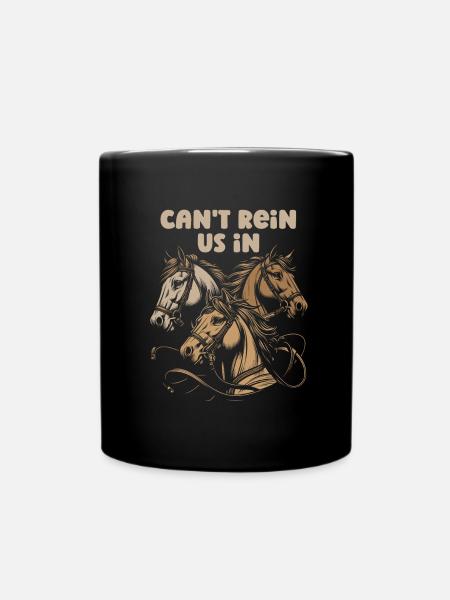 Sports équestres équestres à cheval - Mug uni - noir