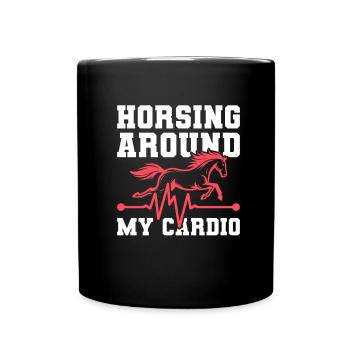 Électrocardiogramme équestre pour chevaux - Mug uni - noir - Devant