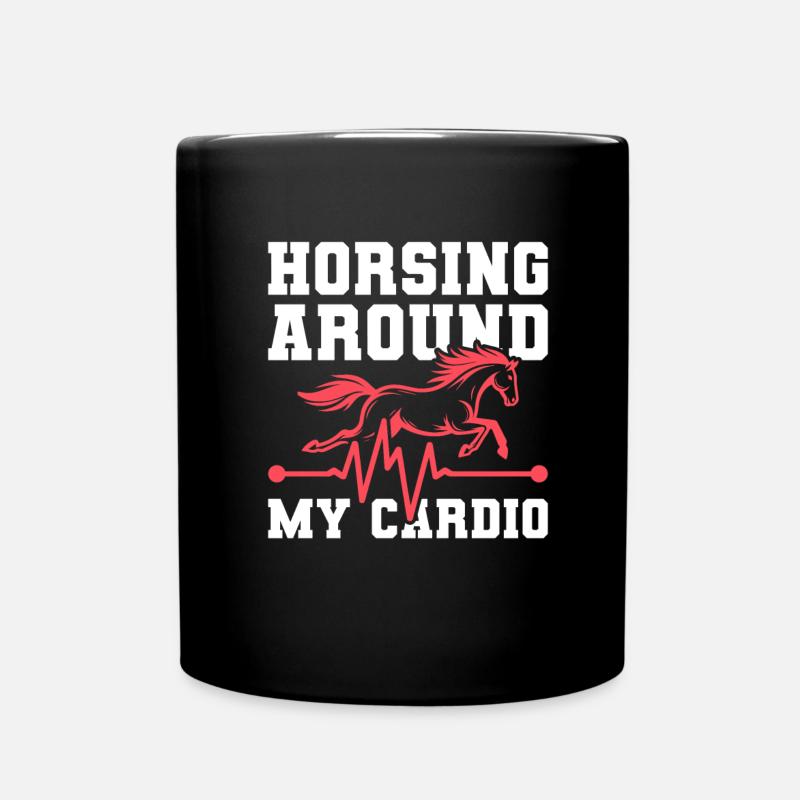 Électrocardiogramme équestre pour chevaux - Mug uni - noir