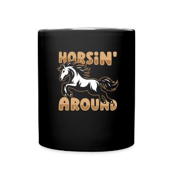 Sports équestres équestres à cheval - Mug uni - noir - Devant