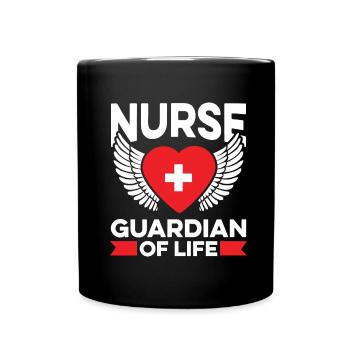 Krankenschwester Engel Spirituell - Tasse einfarbig - Schwarz - Vorne