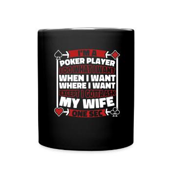 Poker - Mug uni - noir - Devant