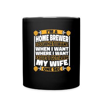 Hobby Brewer Beer Craft Beer - Full Colour Mug - black - Front