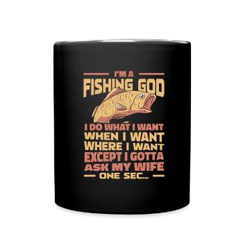 Angler Fishing - Full Colour Mug - black - Front