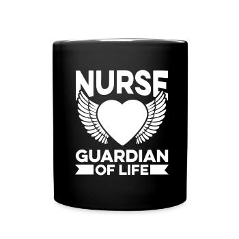 Krankenschwester Engel Spirituell - Tasse einfarbig - Schwarz - Vorne