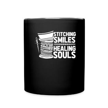 Sourire d’infirmière - Mug uni - noir - Devant