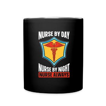 Infirmière Super-héroïne - Mug uni - noir - Devant
