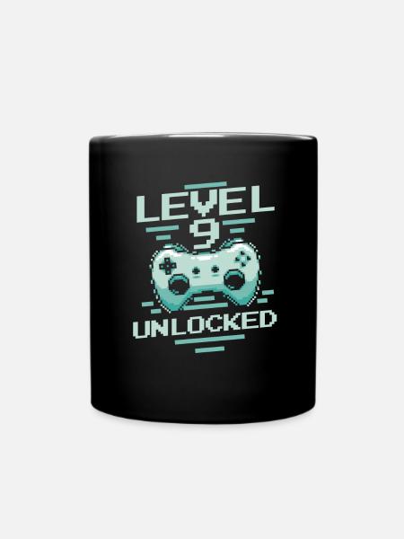 Gamer Gaming Niveau 9 Débloqué - Mug uni - noir
