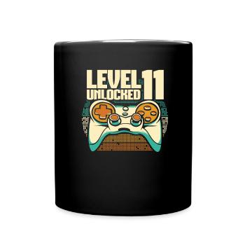 Gamer Gaming Niveau 11 Débloqué - Mug uni - noir - Devant