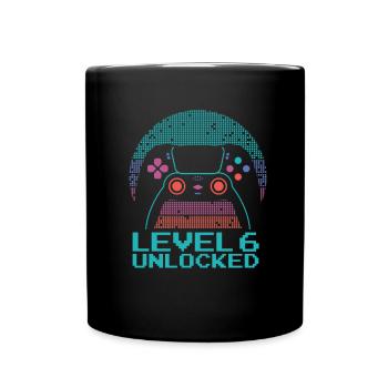 Gamer Gaming Niveau 6 Débloqué - Mug uni - noir - Devant