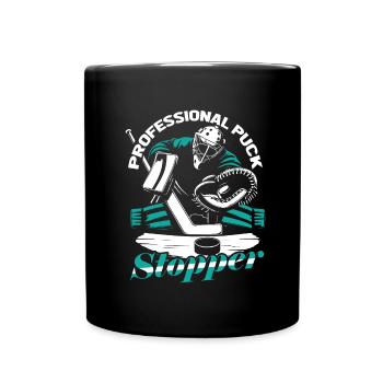 Eishockey Torwart Torwart Puck Hockey Puck - Tasse einfarbig - Schwarz - Vorne
