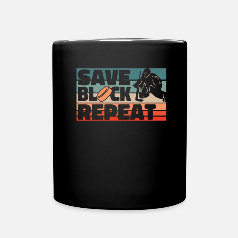 Eishockey Torwart - Tasse einfarbig - Schwarz