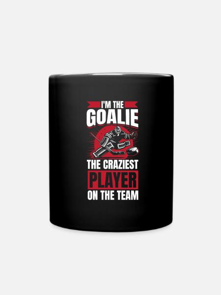 Ice Hockey Goalkeeper Crazy Tendy - Full Colour Mug - black