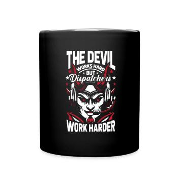 Emergency Call Control Center Operations Center - Full Colour Mug - black - Front