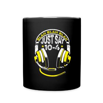 Notruf Leitstelle Einsatzzentrale Blah Blah Blah - Tasse einfarbig - Schwarz - Vorne