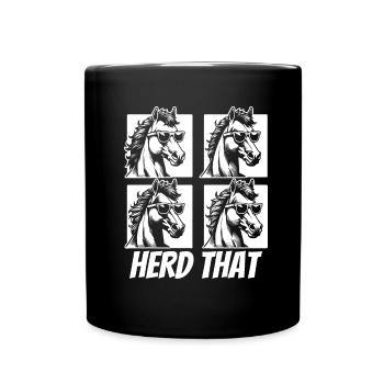 Horse Equestrian Sports - Full Colour Mug - black - Front