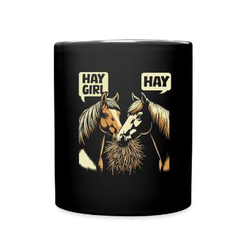 Horse Equestrian Sports - Full Colour Mug - black - Front