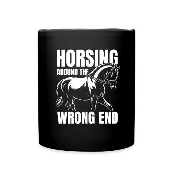 Sports équestres équestres à cheval - Mug uni - noir - Devant