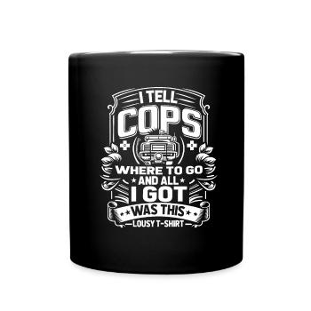 Emergency Call Control Center Operations Center - Full Colour Mug - black - Front