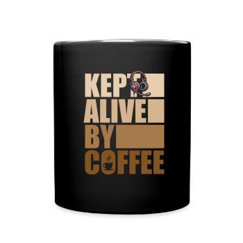 Emergency Call Control Center Operations Center - Full Colour Mug - black - Front