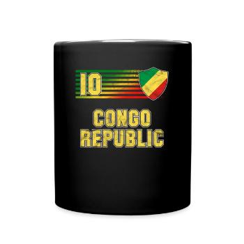 Kongo Republik - Tasse einfarbig - Schwarz - Vorne