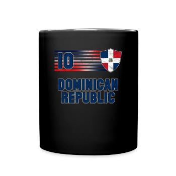 Dominikanische Republik - Tasse einfarbig - Schwarz - Vorne
