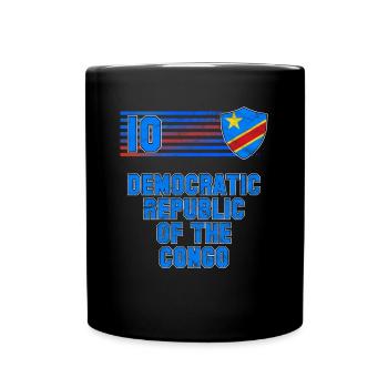 Demokratische Republik Kongo - Tasse einfarbig - Schwarz - Vorne