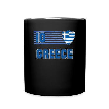 Griechenland - Tasse einfarbig - Schwarz - Vorne