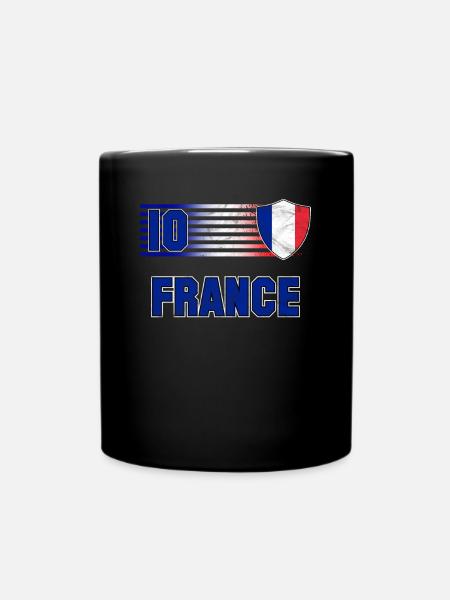 Frankreich - Tasse einfarbig - Schwarz