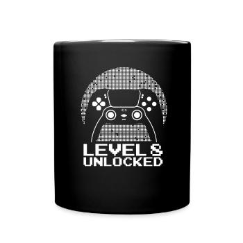 Gaming 8th Birthday 8 Years Gamer - Full Colour Mug - black - Front