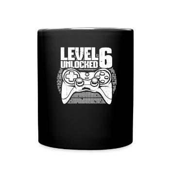Gaming .6 Birthday 6 Years Gamer - Full Colour Mug - black - Front