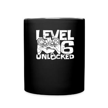 Gaming .6 Birthday 6 Years Gamer - Full Colour Mug - black - Front