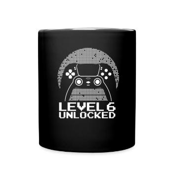 Gaming .6 Birthday 6 Years Gamer - Full Colour Mug - black - Front