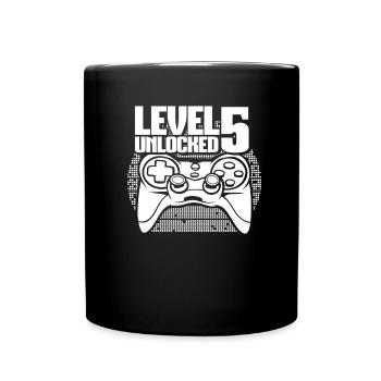 Gaming 5th Birthday 5 Years Gamer - Full Colour Mug - black - Front