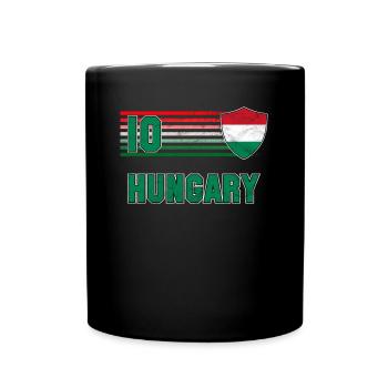 Ungarn - Tasse einfarbig - Schwarz - Vorne